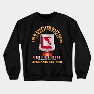 19th Engineer Battalion - Afghanistan War w SVC Crewneck Sweatshirt